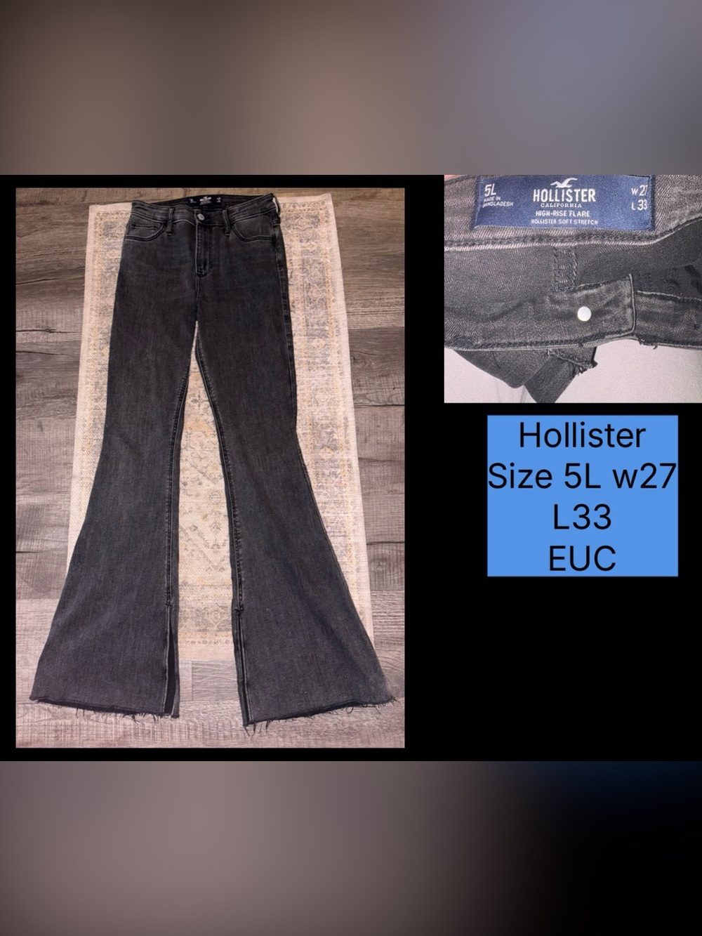 Hollister jeans size 5L w27 L33